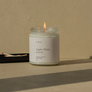 Dimanche Matin Sapin Blanc, woodland hand poured soy candle. Made in Quebec