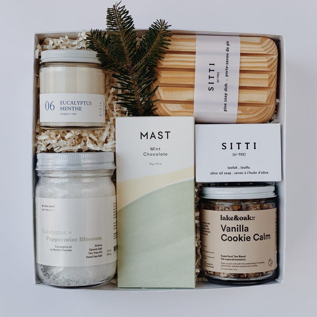 Holiday gift box-self-care gift-local gift-last minute gift-holiday gift guide-gifts from Montreal