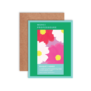 Greeting Card | Thank You Professor With Flower Seeds